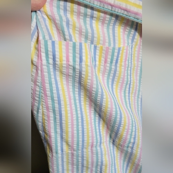 Mr. Robert Vintage terrycloth pastel stripped robe fits small- large imo - Picture 5 of 7